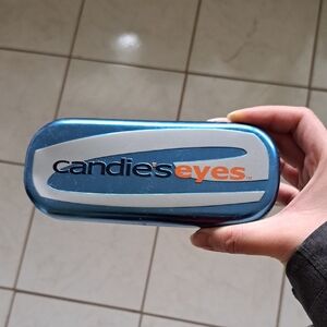 Candie's Eyes Blue and Orange Glasses Case
